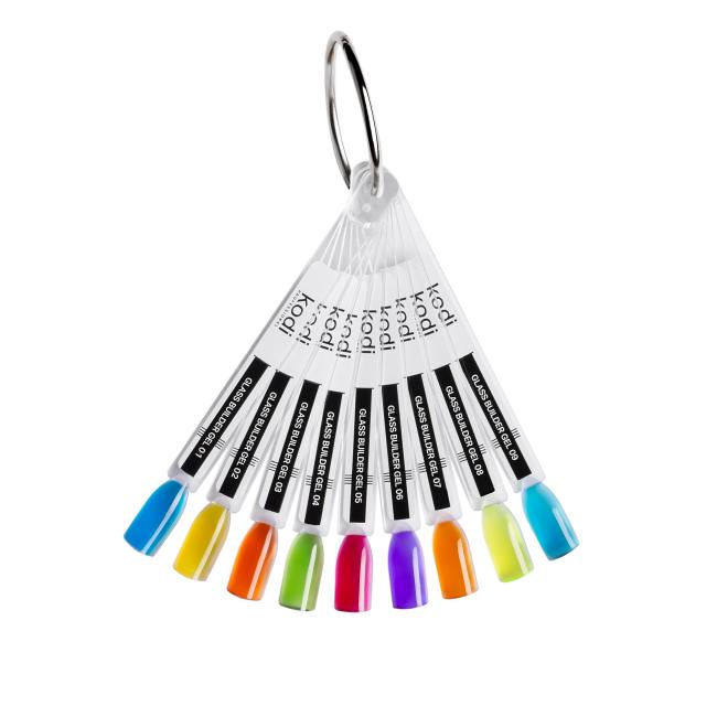 Palette of shades of modeling stained glass gels (9 tips)
